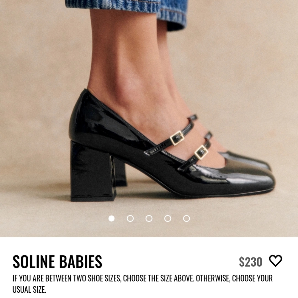 Sezane Soline Babies / Mary Jane half heels